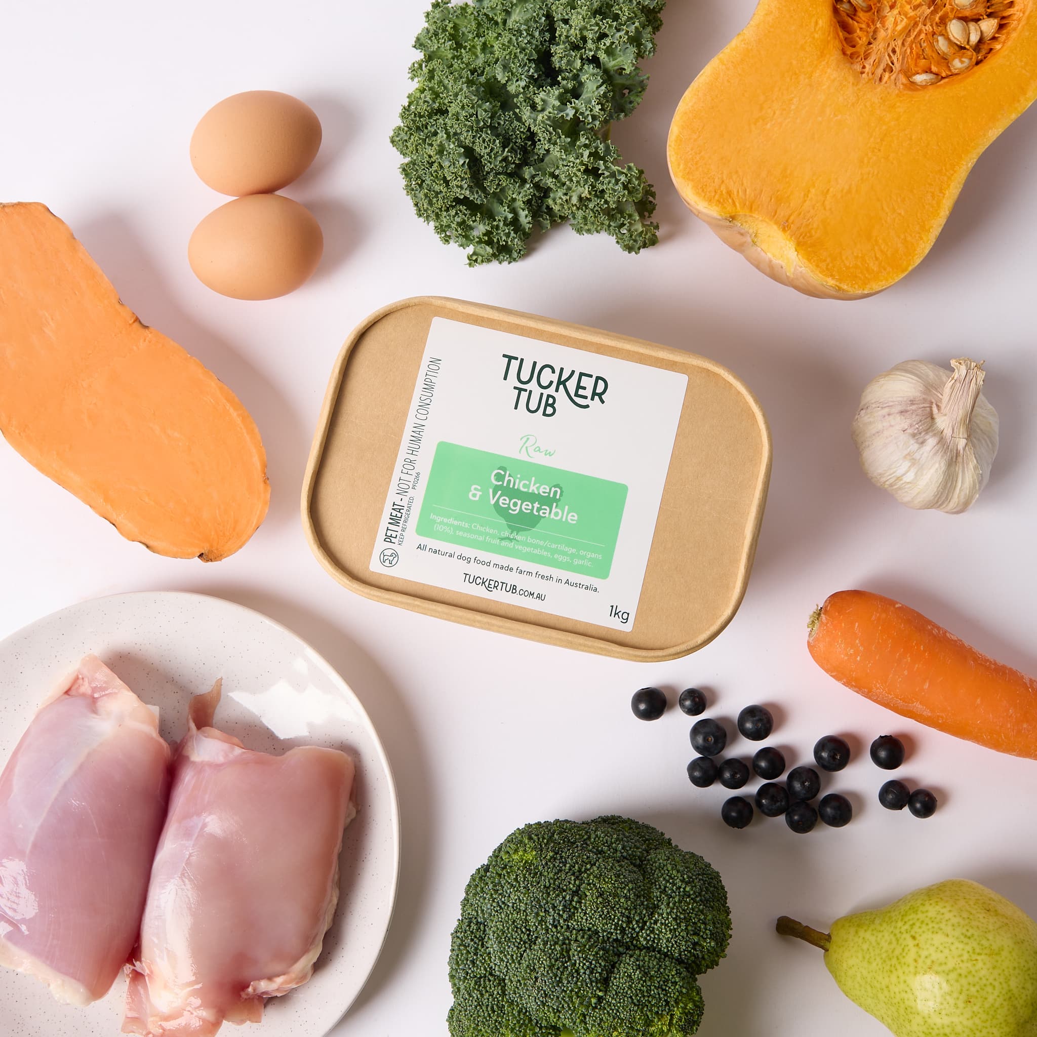 Tucker Tub Raw Chicken & Vegetable Dog Food